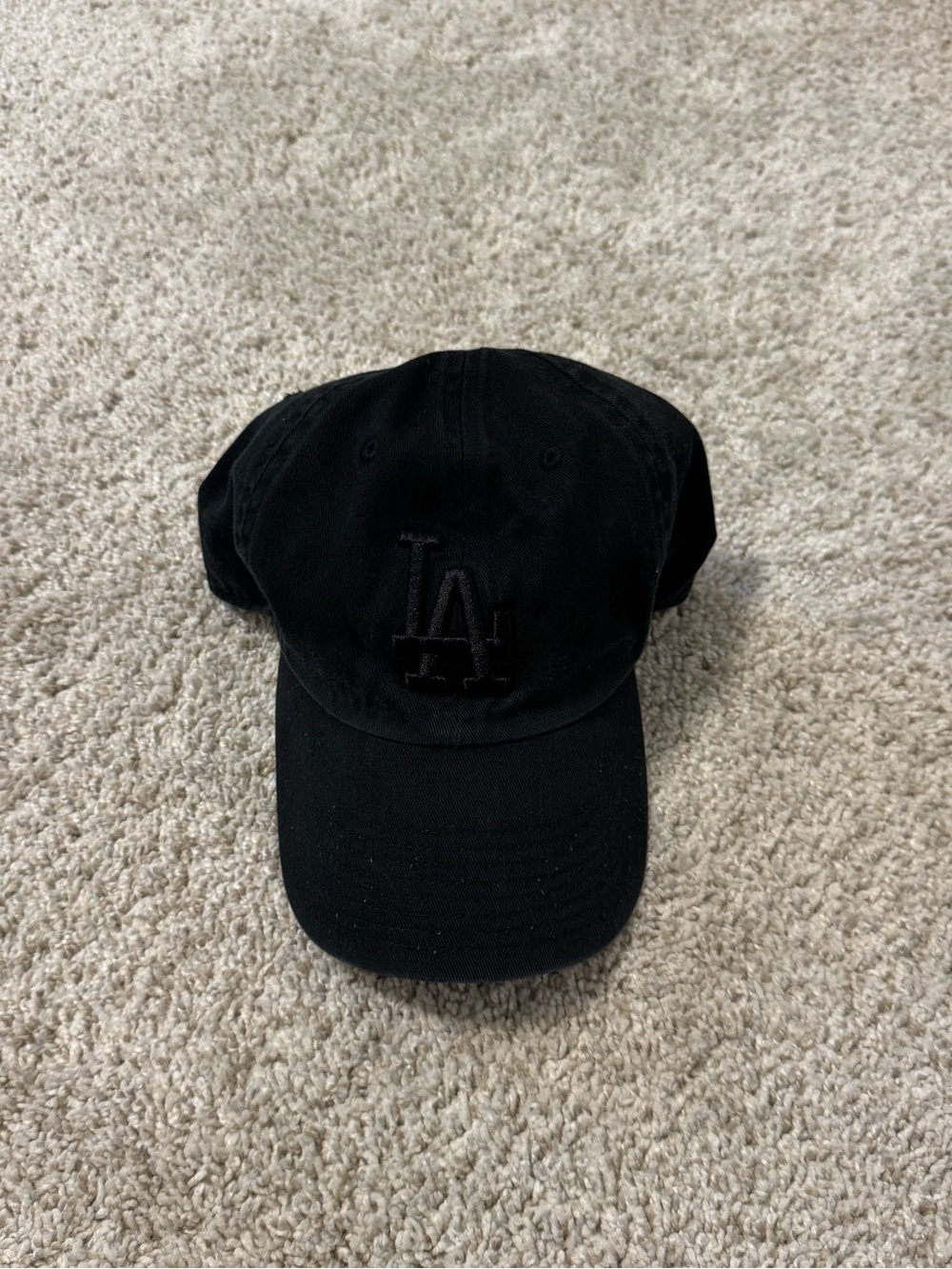 Aritzia Black LA Embroidered Baseball Cap